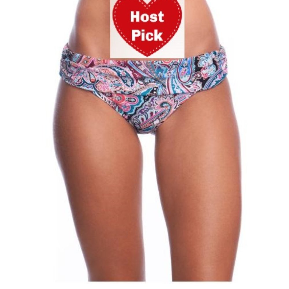 La Blanca Shirred Sash Bikini Bottom Large and Extra Large